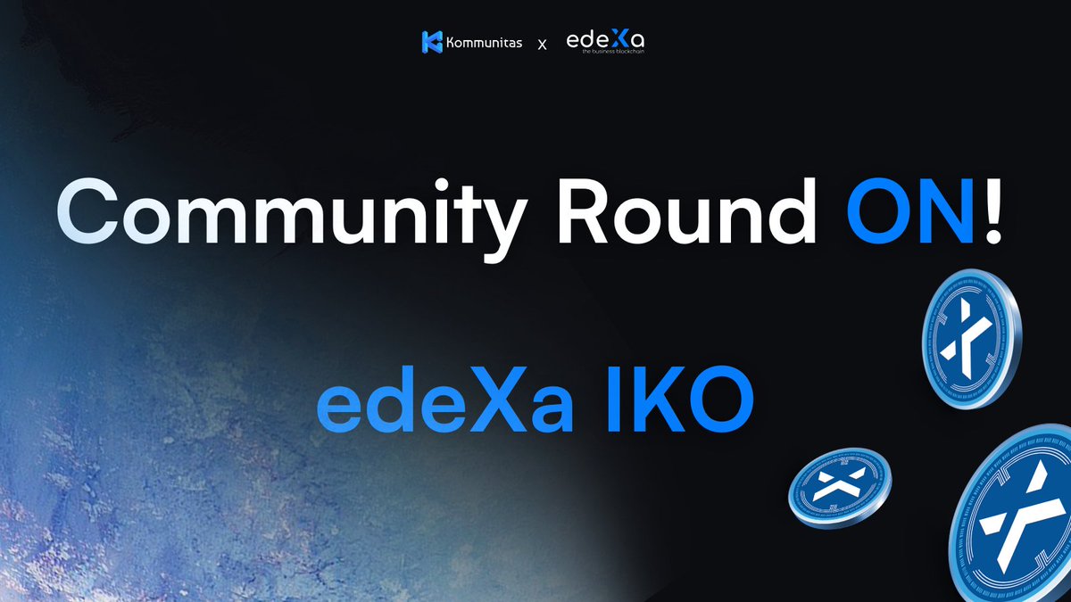 Community Round OPEN!💙

The $EDX Community Round is now live on <a href="/kommunitasnet/">Kommunitas Official</a> , giving you the chance to join #edeXa’s journey🚀

🔥 Spots are limited, and the clock is ticking. 

🔽Secure your place now
bit.ly/3YQHMoh

🔽How?
bit.ly/3CyQuQr

The future of