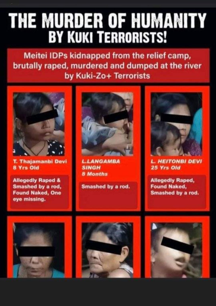 Kuki terrorist from burma killed inocent peoples of meitei including 8 months old child smash by a iron rod 😭😭😭 still indian government doesn't take any action against them .. why why why is there any hidden plan between indian govt and kuki terrorist <a href="/AmitShah/">Amit Shah</a>  <a href="/PMOIndia/">PMO India</a>