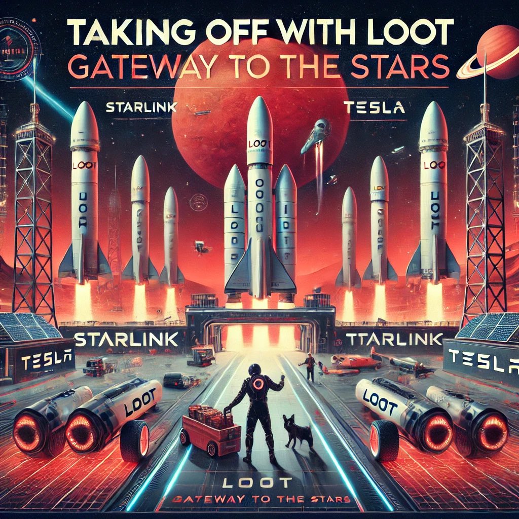 LaughLOOTToken's tweet photo. π Gateway to the stars! Marsβ LOOT Spaceport is redefining interplanetary travel with LOOT-branded rockets, #Tesla vehicles, and #Starlink technology. #LOOT Dog leads the way to the future! πΆβ¨ #LOOTSpaceport #MarsInnovation #CryptoRockets
https://t.co/8UgDoZucvt https://t.co/WPgzGpr1b8