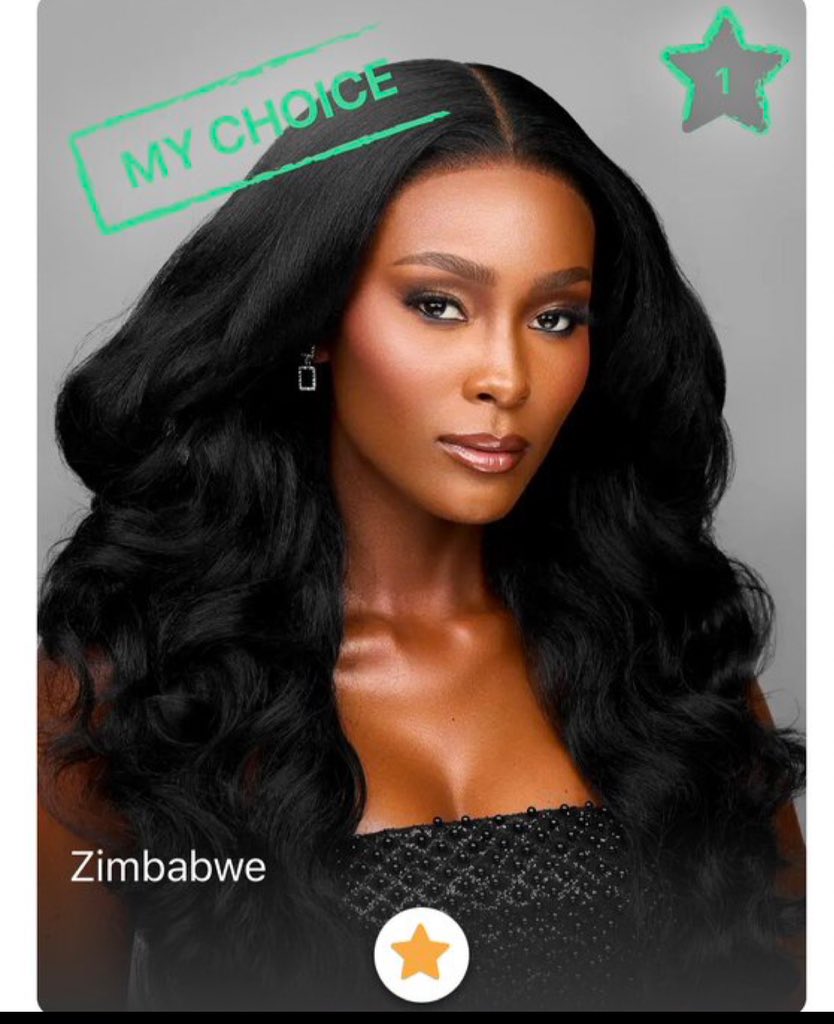 This absolutely stunning young woman is my choice for #MissUniverse2024 . She makes all of us #Zimbabweans so proud.