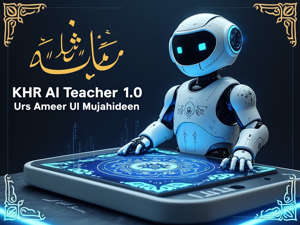 Introducing KHR AI Teacher 1.0 at the Urs Ameer Ul Mujahideen in Lahore, a beacon of educational innovation where tradition meets the future. #KHREWS_AI_Revolution