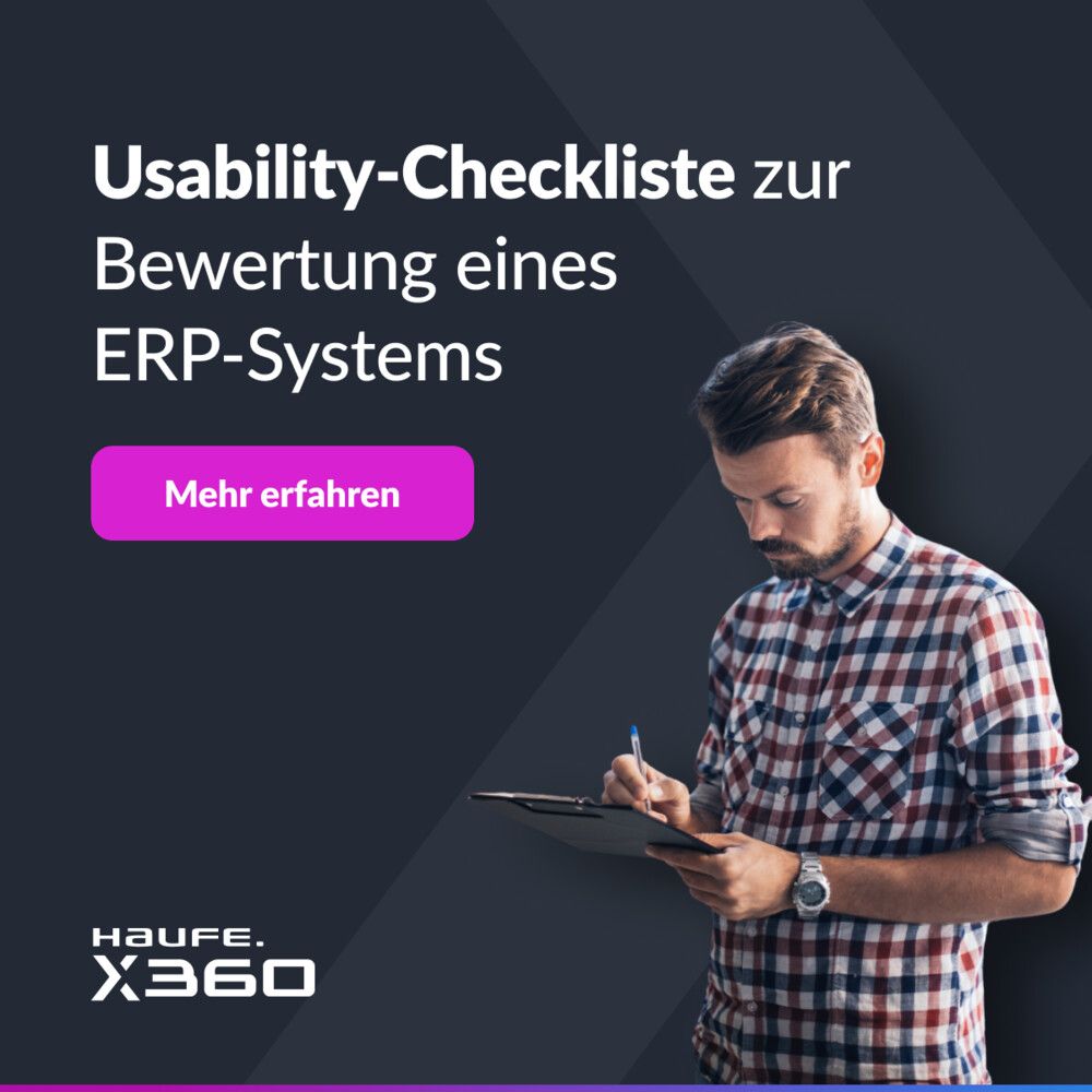 Das richtige ERP-System zu finden, kann schwierig sein. Wir machen es einfach! 💡 Unsere Usability-Checkliste bewertet über 30 Funktionen in 4 wesentlichen Bereichen. Haufe X360 erfüllt alle! #ERP #BusinessGrowth #Efficiency #TechSolutions hubs.li/Q02Ws2sw0