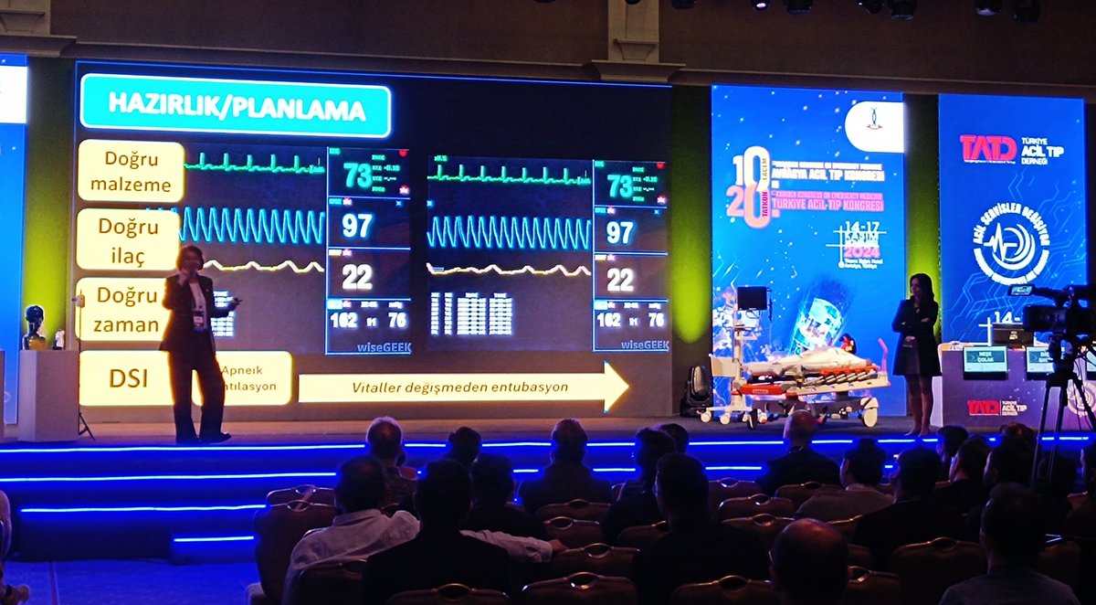 EACEM 2024 te Zor Havayolunun Zor ve Engelli Yolları oturumunda Dr. Başak Bayram ve Dr. Neşe Çolak tüm deneyimlerini paylaşıyorlar.    #EACEM2024 #TATKON2024 #EACEM #TATKON #AcilServislerDeğişiyor #YeşilKongre