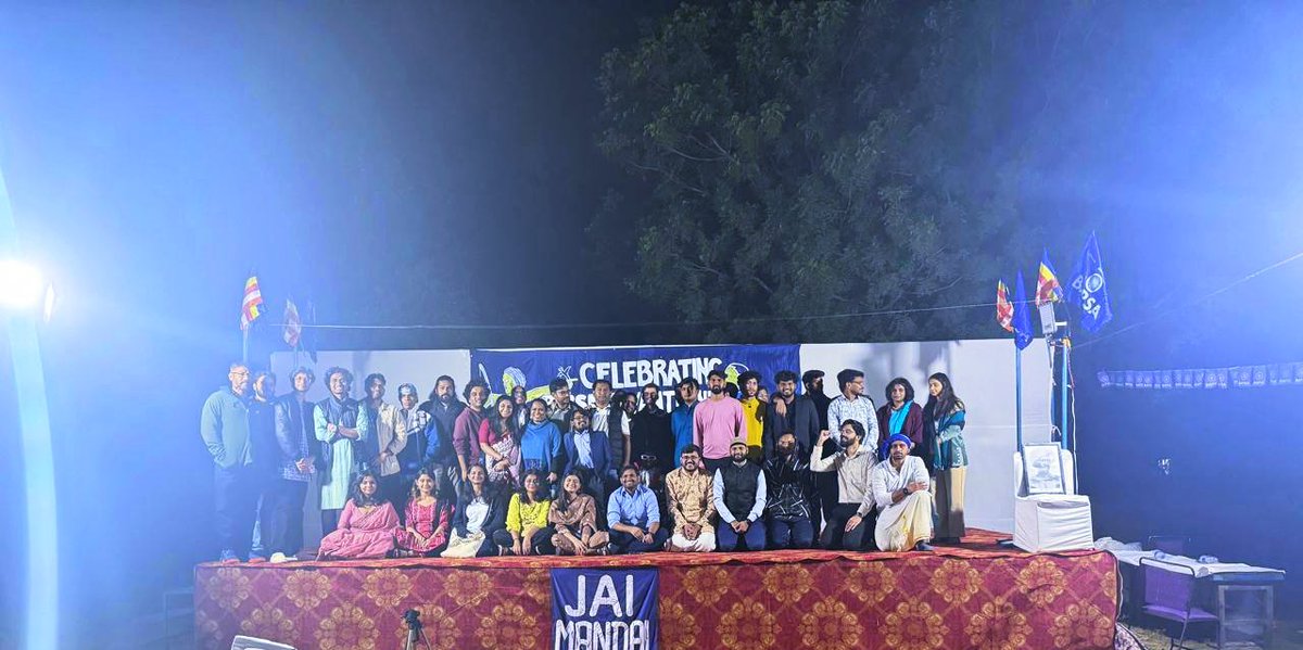 PramodSagar__'s tweet photo. Celebrating the 149th Jayanti of Birsa Munda and the 10th Foundation Day of BAPSA.

Politics of Assertion
A Fight for Equality, Rights, and Dignity.
A Decade of Blue Force in JNU.
@BAPSA_JNU https://t.co/aQ8LPmPPE7
