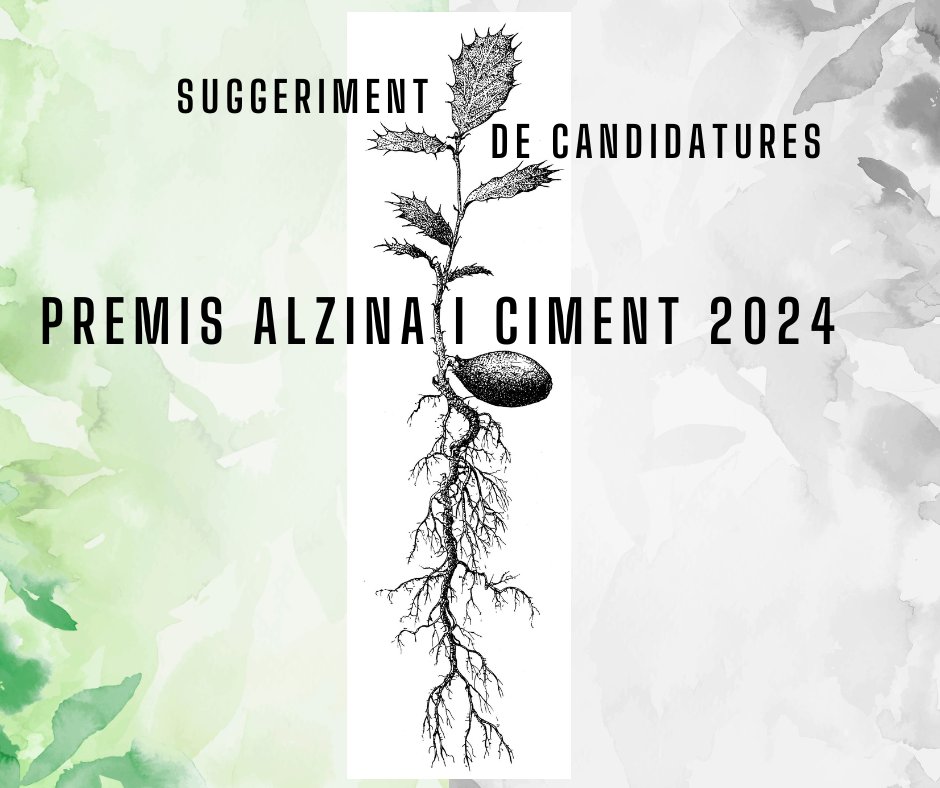 🏆Encara no has participat en el suggeriment de candidats als #PremisAlzina i #PremisCiment 2024? És molt fàcil: tria el premi, escriu el nom de la persona/entitat i digues el motiu que el justifica.

🗳️ Proposa tants com vulguis: forms.gle/p54K4W1z6BPuDD…

🤓 Ganes de llegir-vos!