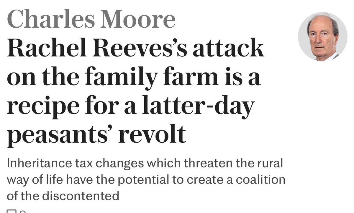 *nodding sagely at objections to tax thresholds in the millions of pounds* 

Ah yes, a peasant’s revolt