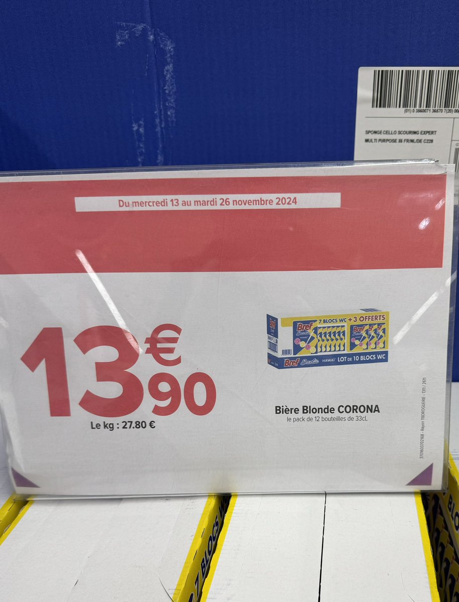 Pour les amateurs de bière 😅
Pas sûr du gout ! 
<a href="/CarrefourFrance/">Carrefour</a>