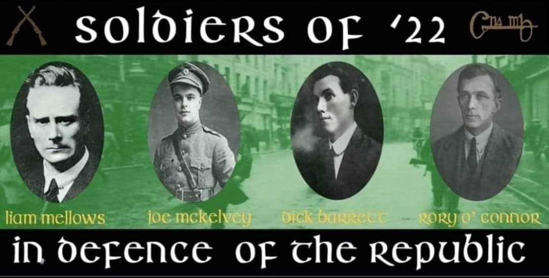 1922_adrian's tweet photo. Liam Mellows Commemoration 2024.

Assemble in Castletown, North Co. Wexford on
Saturday 7th of December at 1pm and parade to the graveside of Liam Mellows.
#IRA
#FourMartyrs
#LiamMellows 
#IrishRepublic  
#Anti_Imperialist https://t.co/9E567uePNh