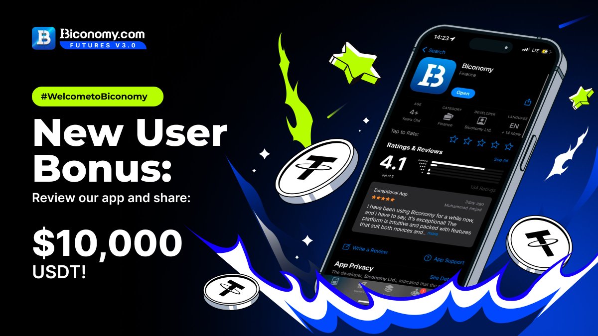 BiconomyCom's tweet photo. 🚀New User Bonus: Review our app and share $10,000 #USDT!🚀

Welcome to #Biconomy, where every user's first impression matters! It's your chance to share your thoughts and shape our future.🔥

Your experience matters to us, and we're eager to hear from you. Complete simple steps for a chance to win a share of our $10,000 USDT！🚀

1️⃣ Sign up & verify your account  
2️⃣ Trade to boost your rewards  
3️⃣ Review our app on Google Play or App Store  
4️⃣ Join our Telegram community  

🗓️ Complete all steps by 11/30/2024 to qualify.

Full details👉 https://t.co/huK8e9qIne

#BiconomyExchange #BIT #crypto #trading #investing #cryptomarket #cryptocurrencies #Bitcoin #altcoins #memecoins #giveaway #airdrop #cryptocommunity