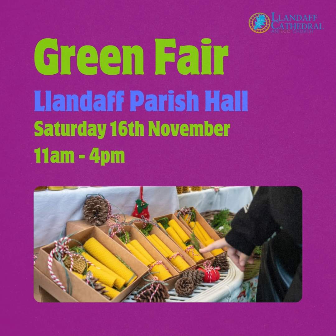 llandaffcity's tweet photo. Today!

Please support Llandaff Cathedral’s first Green Fair on Saturday 16 November.  Entry is free and you can support the planet while finding one-of-a-kind gifts for Christmas. https://t.co/XztVNB1Rcz