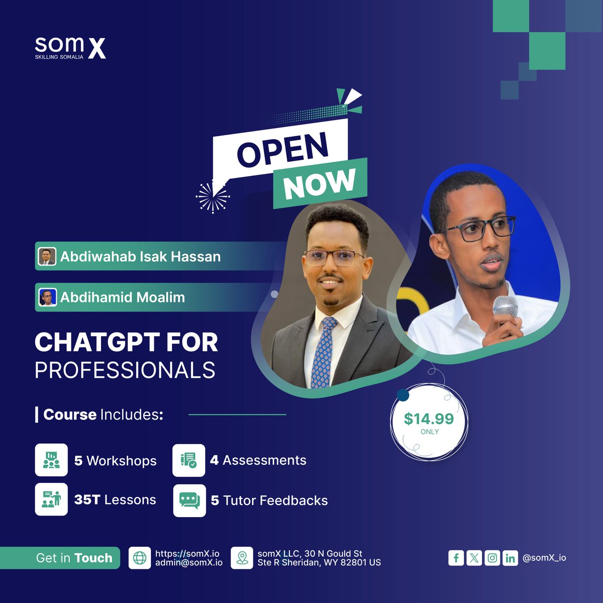 From Basics to Mastery! Our ChatGPT for Professionals course covers everything from account setup to building custom Chatbots. Perfect for all skill levels. Click here to get started: somx.io/somx/somx-cour…
#AI #ChatGPT #somX #chatbot