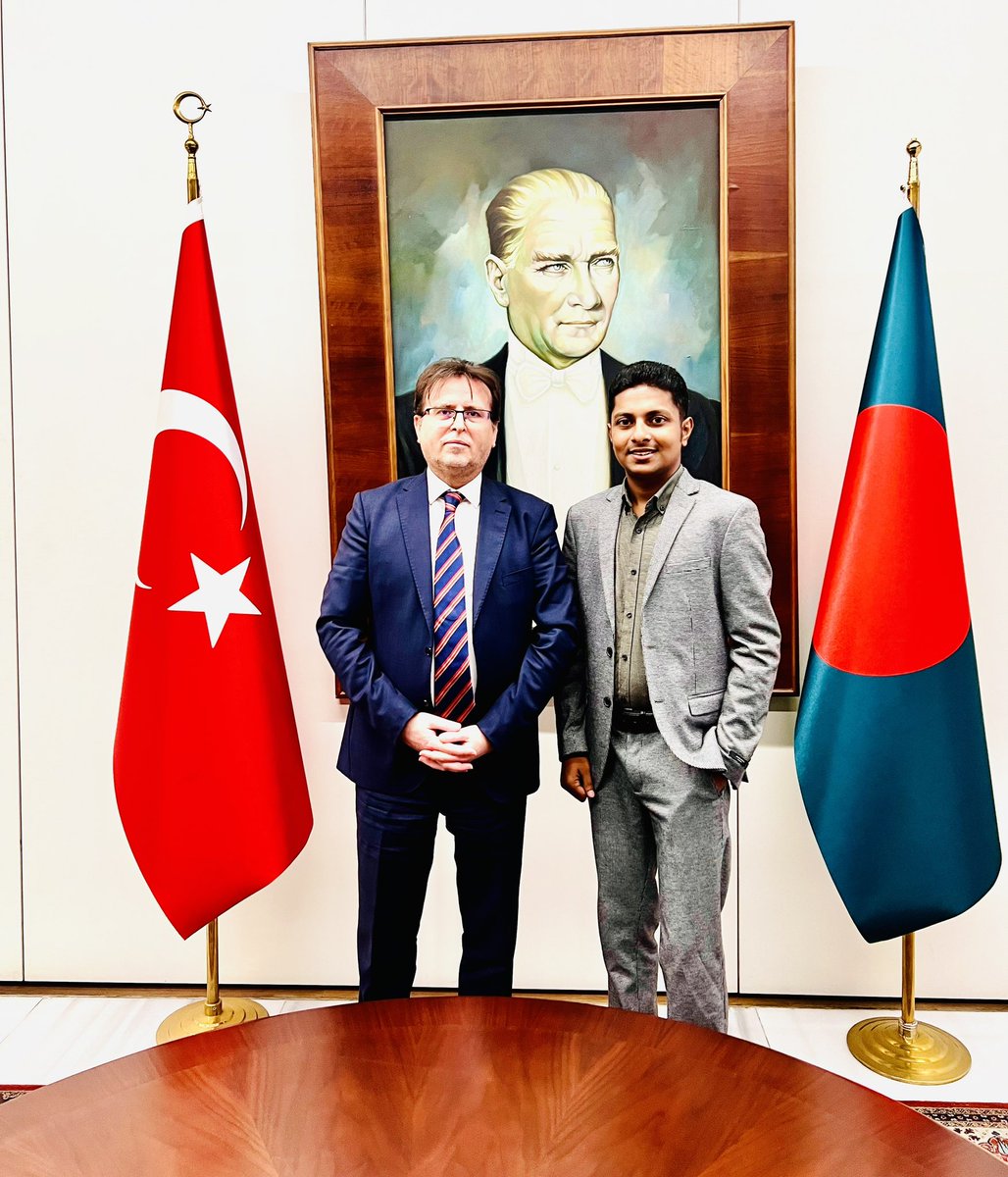 rakibalhasan_bd's tweet photo. Had the honor of an official courtesy call with H. E. Ramis Sen, Ambassador of Turkey to Bangladesh, on Nov 14, 2024. We had fruitful discussions on potential joint projects &amp; reaffirmed our commitment to working together for mutual growth &amp; stronger ties. https://t.co/mk2qpnh8fG