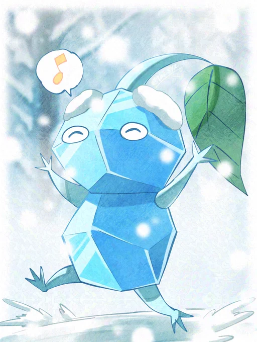 雪にご機嫌な氷ピクミン 