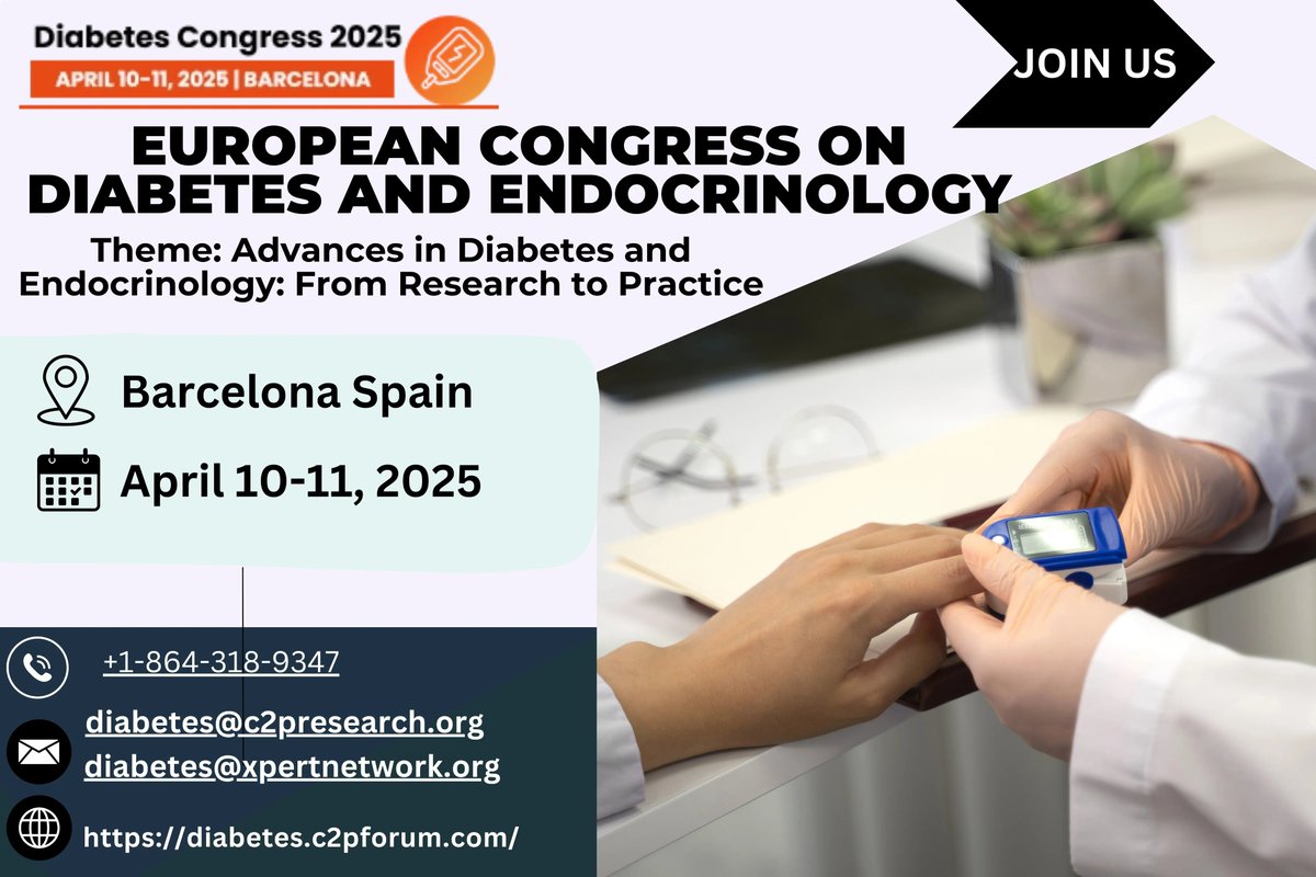 samdavid926's tweet photo. Mark your calendars for #DiabetesCongress2025—where innovation, research, and expertise come together to transform diabetes management.#europeeancongress2025 #diabetes #Spain #barcelona #diabetescongress2025 #DiabetesAwareness https://t.co/IjZRc3NuNb