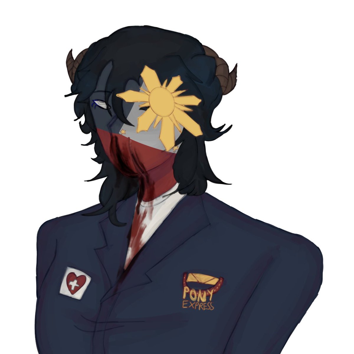 X14ngg's tweet photo. (TW:BLOOD N GORE) 
MOUTHWASHING X COUNTRYHUMANS AU | PT1 : PHILIPPINES , SHE/HER , NURSE https://t.co/kLupeaBL95