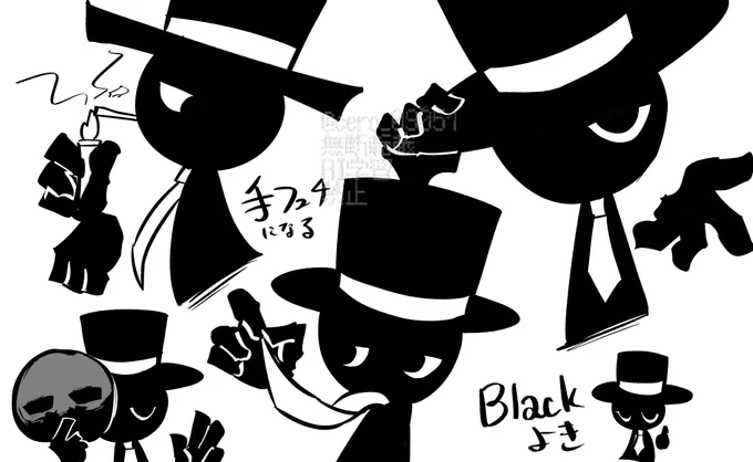 #Sprunki
black (どちらも二次創作)
2枚目擬人化 