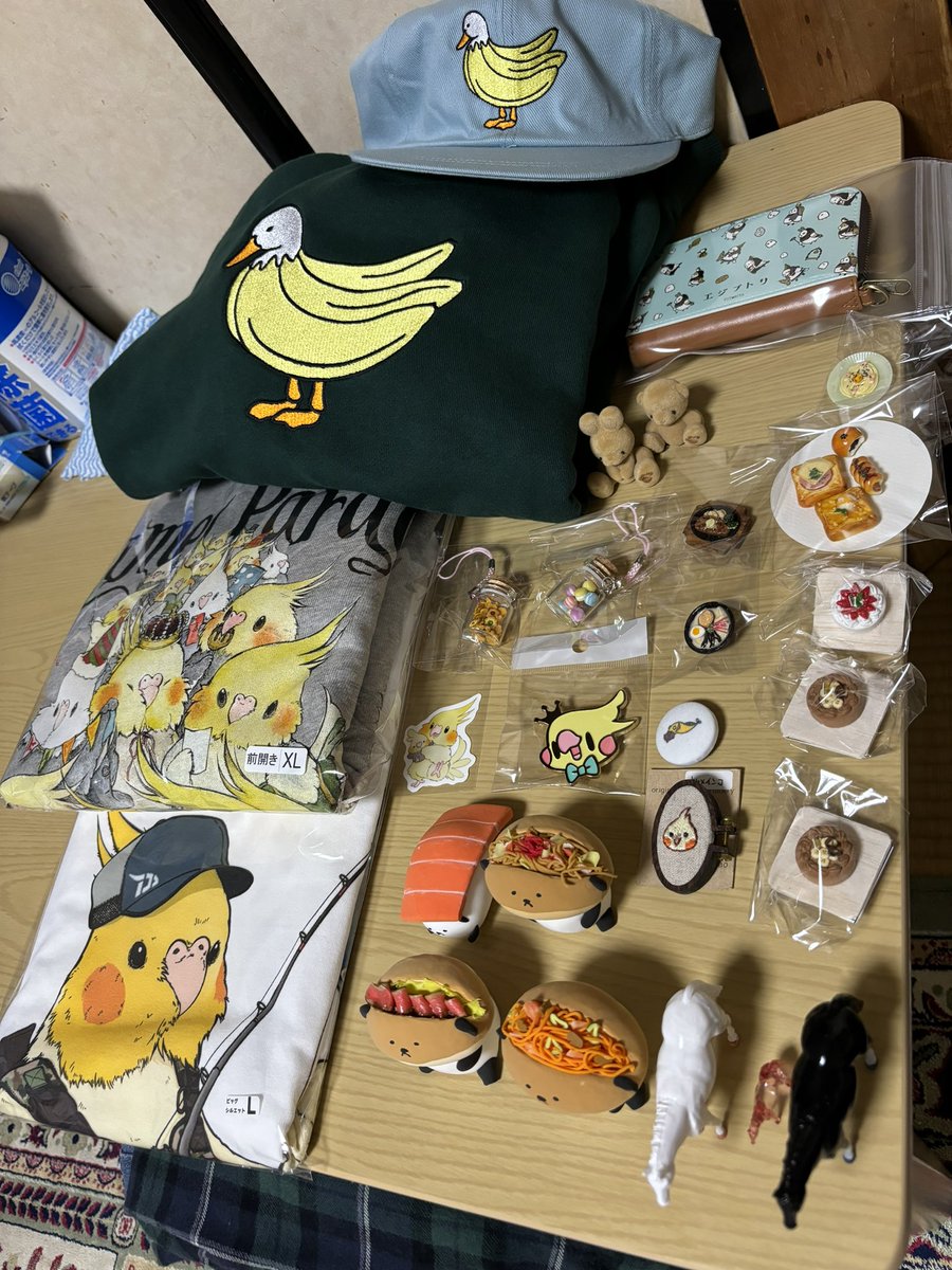 abb1104's tweet photo. 今日は弟とデザフェス参戦！！
めっちゃ歩いて足バッキバキ😇
初めてお金足りなかった😭笑

#デザフェス戦利品 https://t.co/dXdn8VCrEJ