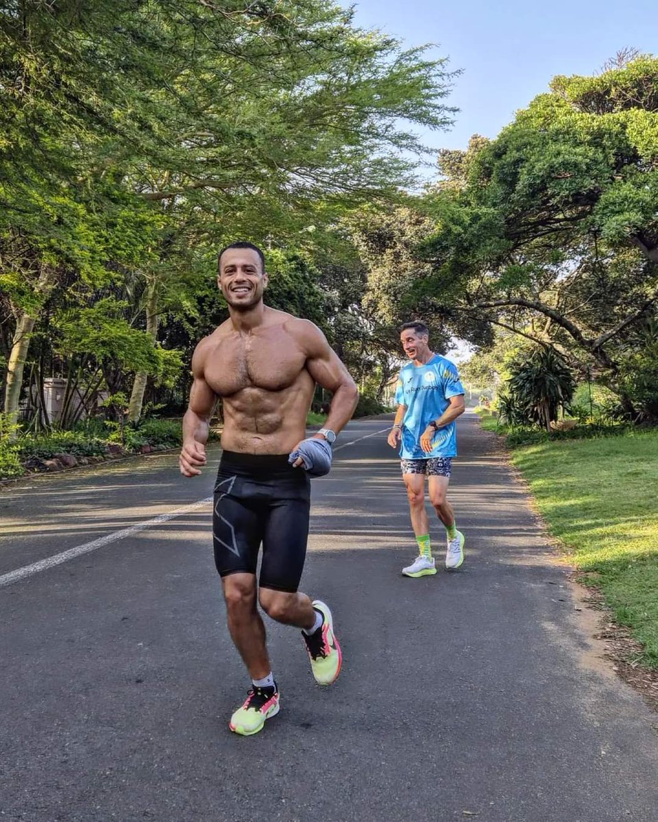 amrogabriels's tweet photo. A moment from this morning as we smile at the conclusion of our weekend tempo run, which was a very intense but necessary session, as we prepare for the Hope Challenge Half Marathon next week. 🏃 https://t.co/stfEweeTka