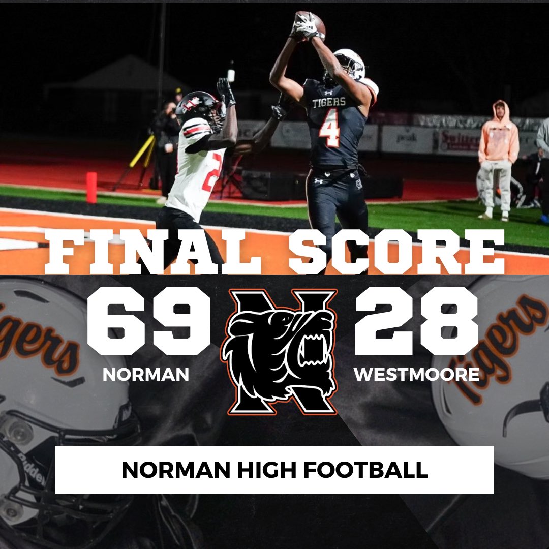 Definitive win in the 1st Round of Playoffs! Well done Tigers! Next up, Edmond Memorial! Go Tigers &amp; Fight On!
