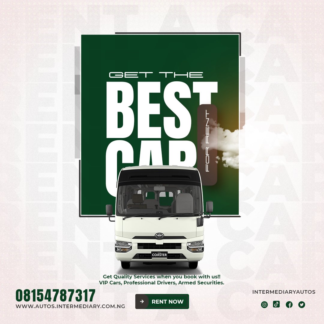 intermeautos's tweet photo. Secure your ride with!!!
DM on your next premium ride...

Email: charter@autos.intermediary.com.ng
or
WhatsApp :08154787317
WhatsApp :09035330781
Call               :07044439872
Call               :09121340566

#yahweh #bigbigtinzremix #paultyson #pastoradeboye #WizkidDance https://t.co/Cn4POnp15f