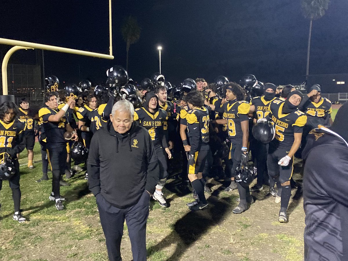 FINAL
San Pedro 37
Banning 26

Pirates (8-3) advance to <a href="/CIFLACS/">CIF LA City Section</a> Open Divisiom semifinals next Friday at Carson, 7 pm. Pirates are 2-0 in the Battle Of The Harbor for 2024! #SoProudToBeAPirate☠️<a href="/breezepreps/">Breeze Varsity</a> <a href="/latsondheimer/">eric sondheimer</a> <a href="/Tarek_Fattal/">Tarek Fattal</a> <a href="/JamaalStreet/">Jamaal Street</a> <a href="/SBLiveCA/">California High School On SI</a> <a href="/DamianCalhoun/">Damian Calhoun</a>