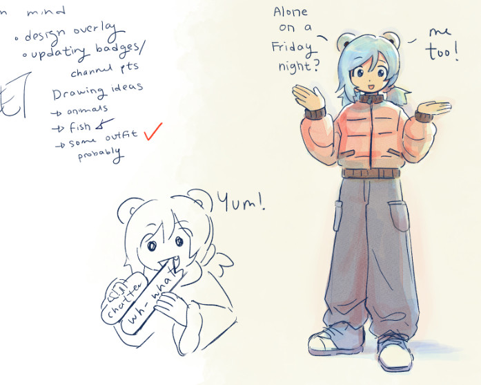 thankx for coming to stream!!!!! here's some of my drawings which i will finish when time lets me 

thank you to duck for the raid you are evrything <a href="/Alda_Duck/">Alda Duck 💫 duck-tuber</a>  check her out