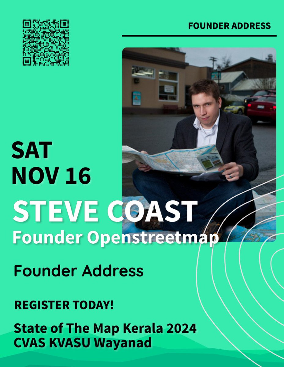 MapKerala (@mapkerala) on Twitter photo #SotMKeala24 Founder Address:
Steve Coast
(Founder, OpenStreetMap)
#OpenStreetMap <a href="/sotm/">State of the Map</a>
#OSMKerala <a href="/opendatakerala/">OpenDataKerala</a>
<a href="/osm_in/">OpenStreetMap India</a>
<a href="/Sahya_org/">Sahya Foundation</a>
<a href="/geominds/">Geominds</a> #SotMKeala24 Founder Address:
Steve Coast
(Founder, OpenStreetMap)
#OpenStreetMap <a href="/sotm/">State of the Map</a>
#OSMKerala <a href="/opendatakerala/">OpenDataKerala</a>
<a href="/osm_in/">OpenStreetMap India</a>
<a href="/Sahya_org/">Sahya Foundation</a>
<a href="/geominds/">Geominds</a>