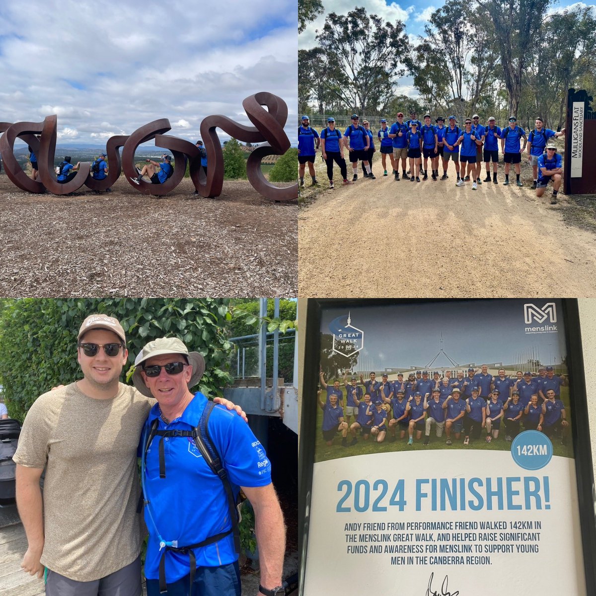 What a superb 5 days!! Have just completed the 142km ⁦<a href="/Menslink/">Menslink Inc.</a>⁩ Great Walk, raising funds &amp; awareness to support young men in the Canberra region. A great cause with brilliant people. If you wish to contribute, please follow this link 🙏 🚶🏼‍♂️😊 menslinkgreatwalk.com.au/andy-friend-pe…