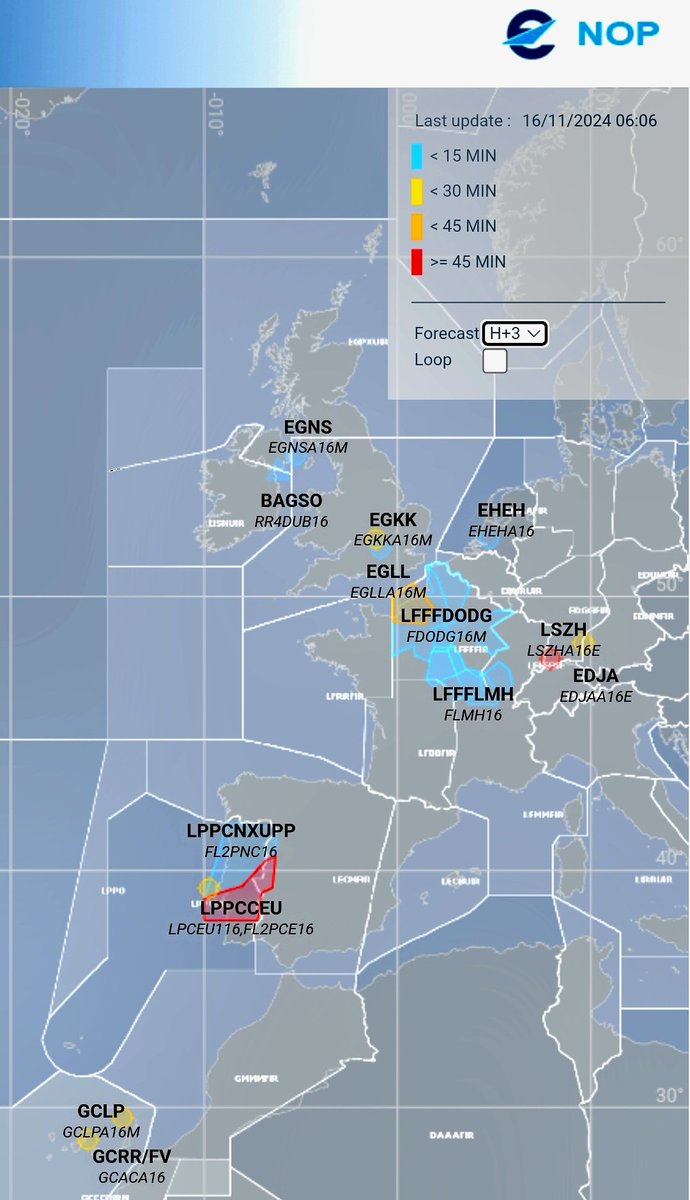 controladores's tweet photo. Info Eurocontrol:
🔴 Regulaciones al tráfico aéreo en aeropuertos de Londres y Zurich por previsión de Baja Visibilidad, en Lisboa por meteo adversa y en Eindhoven por obras. En espacio aéreo portugués regulaciones por congestión. 
🔴 En Canarias previsión de que varios aeropuertos operen en configuración sur, más restrictiva. Se aplican regulaciones al tráfico en Gran Canaria, Lanzarote y Fuerteventura.