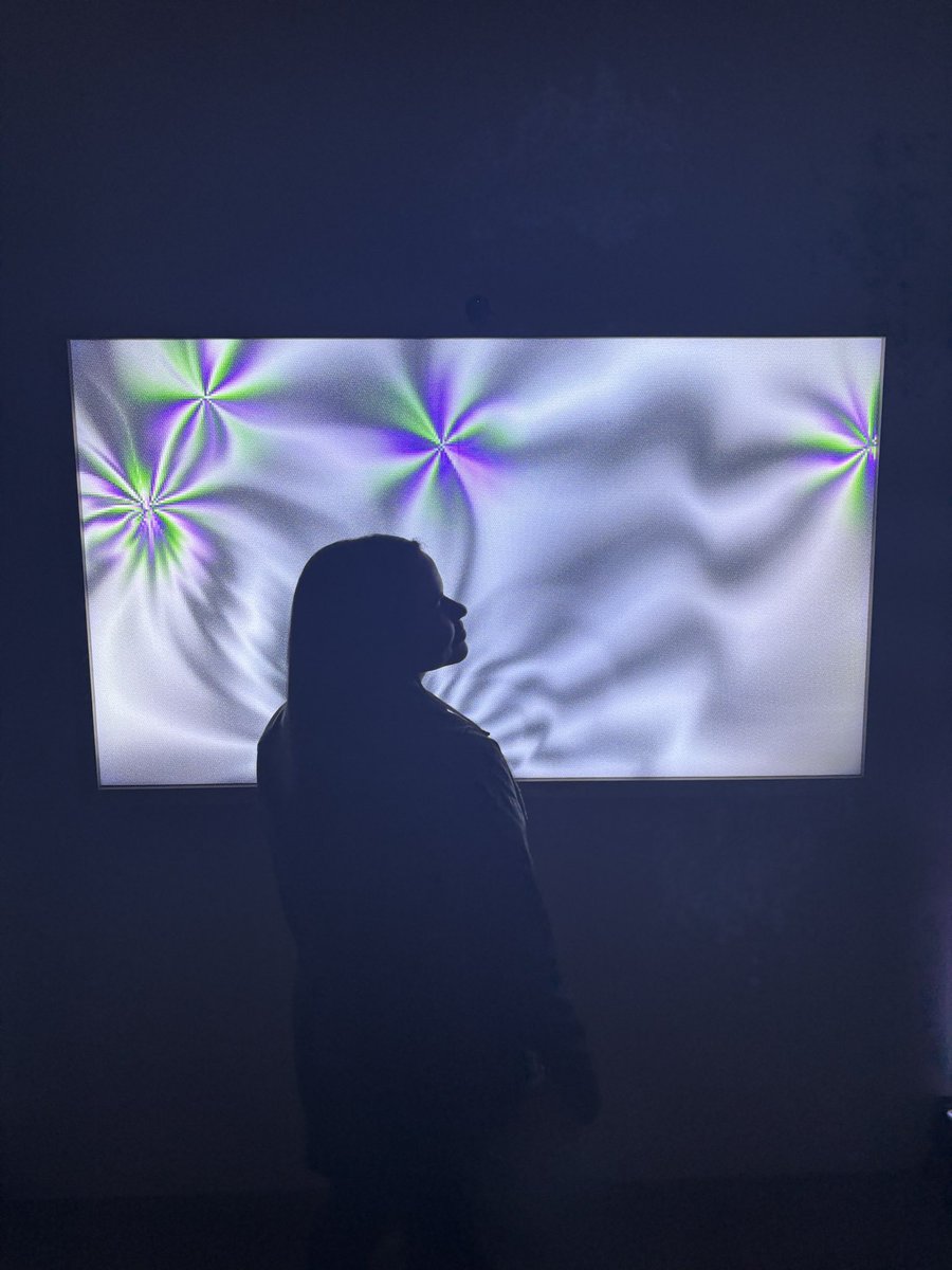 Godmin <a href="/heaven_computer/">godmin</a> with her mood reactive shader based installation with <a href="/tribute_brand/">TRIBUTE BRAND</a> at <a href="/glitchmarfa/">glitch</a>

Cameras above each screen facial recognize mood expressions and change the wave patterns