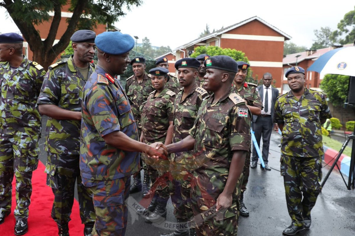 kdfinfo's tweet photo. Major General Bernard Waliaula, Director General of Defence National Security Industries  officially flagged off the Kenya Defence Forces (KDF) contingent set to participate in the second edition of the Africa Military Games in Abuja, Nigeria.

See More: https://t.co/ARtsLkwcgz https://t.co/Ac29CSGdJw