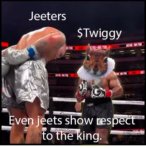 twiggysui's tweet photo. #MIKE #TYSON VS. #JAKE #PAUL 🥊 

$PNUT ON $SOLANA VS. $TWIGGY ON $SUI 💧

Even the jeets show respect for a king 👑 Jake Paul bowing down to Mike Tyson!Just like the market will bow to $TWIGGY. 🐿️💸 Join the movement, don’t miss out!

TG: https://t.co/2E819Ox4Cb

CA: 0xd4c03be6674c5f872187c93033ffc01cec5e6ea28cb086304a6b0bef8ce7e7e3::twiggy::TWIGGY

#TWIGGY #SUI #MIKETYSON #JAKEPAUL #respecttheking #memecoin #cryptomemes #blockchain #crypto #defi #whales #sui #cryptocommunity #bullrun #marketcap #cryptoinvestment #alpha