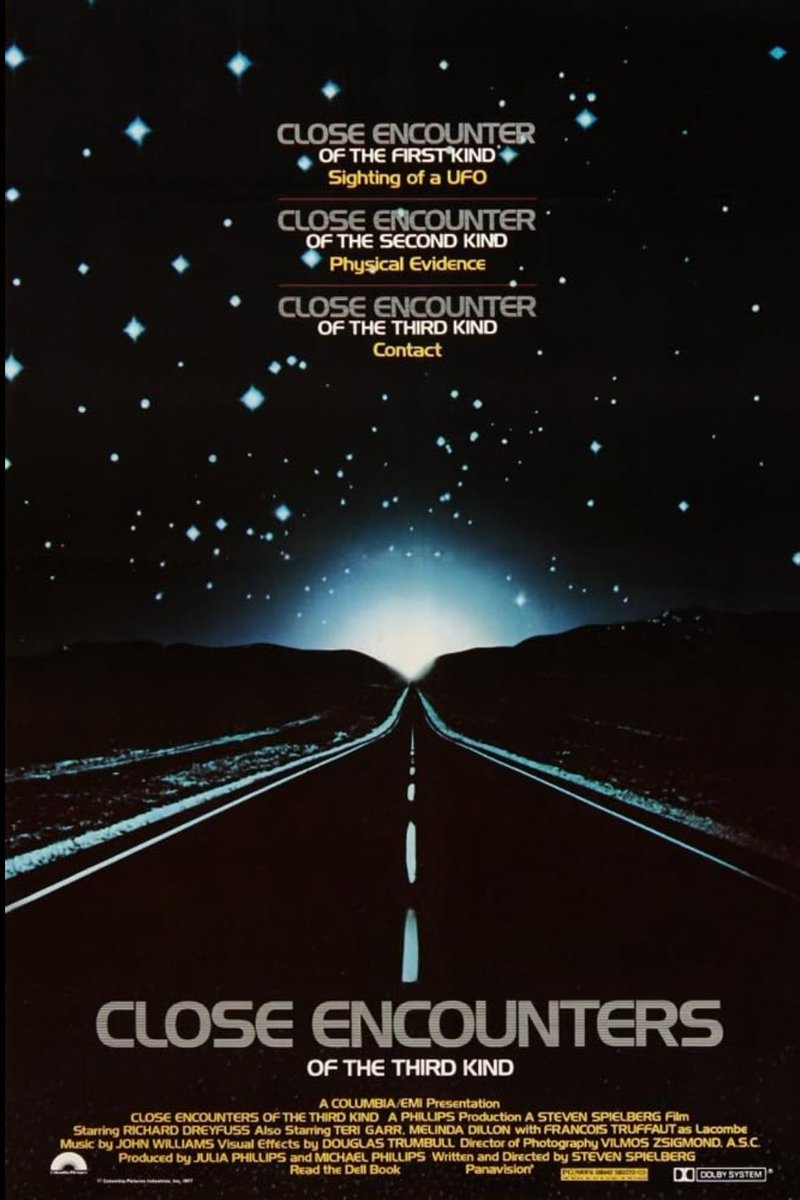 mrjeffknox's tweet photo. #ufotwitter #Ufohistory
Today in UFO History - Close Encounters of the Third Kind Premieres
November 16, 1977 — New York City, NY
1/Close Encounters of the Third Kind, directed by Steven Spielberg, premieres in New York City at the Ziegfeld Theater. https://t.co/H7c6EosPYK