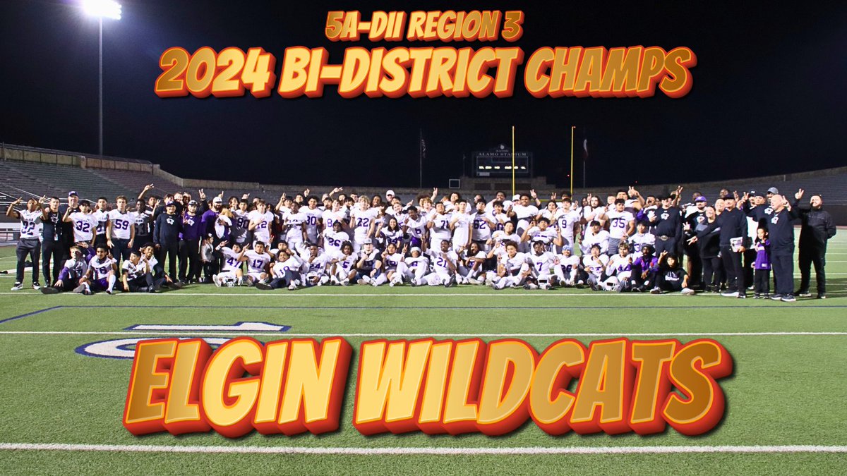 ElginWildcatFan's tweet photo. Congrats @etxhsfb.  Your season continues!  #OTOTOF #UTD @ELGINISD_EHS https://t.co/iEsMWL99SY