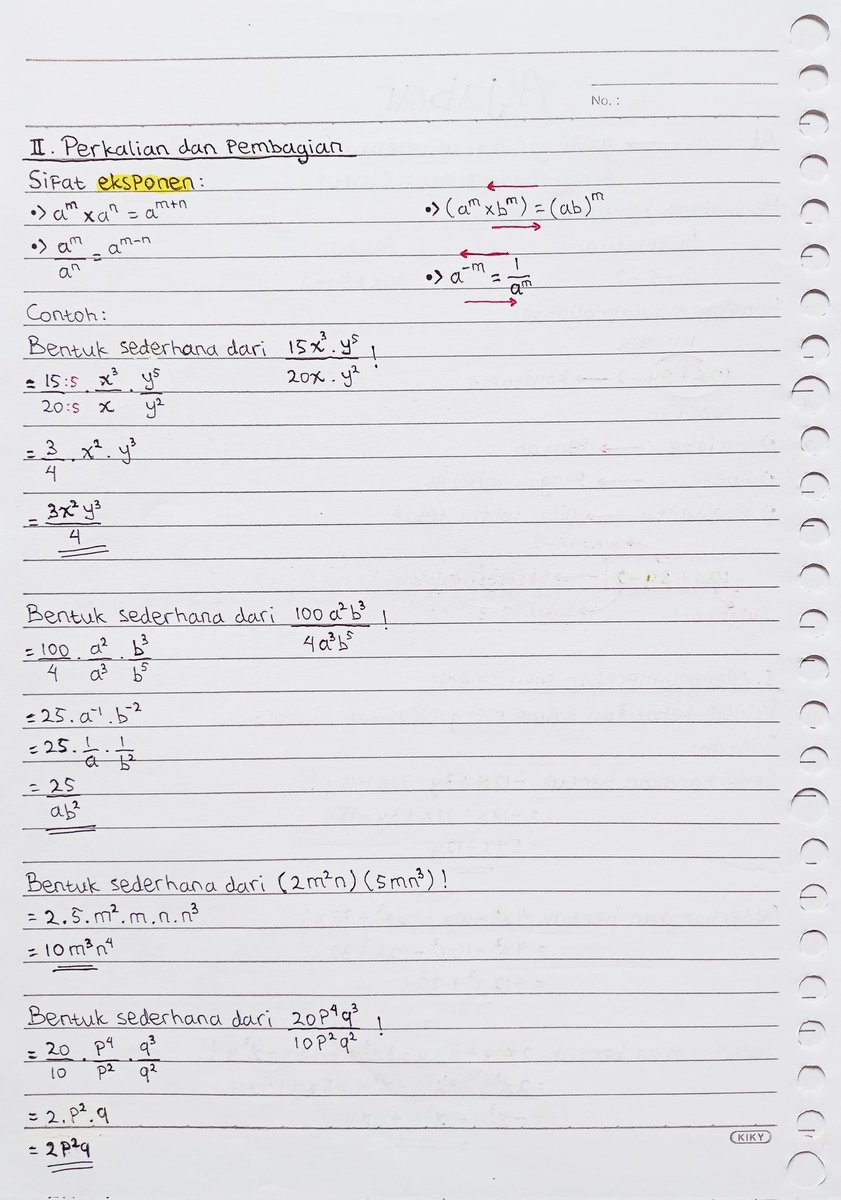 justiciaaaa4's tweet image. 📝 CATATAN MATEMATIKA DASAR 
✨ ALJABAR 

•Materi dasar PK dan PM 
sc: Alternatifa Project 

#AMBISVERSE #studytwt #matdas
#janganmalubelajardaridasar #snbt2025
