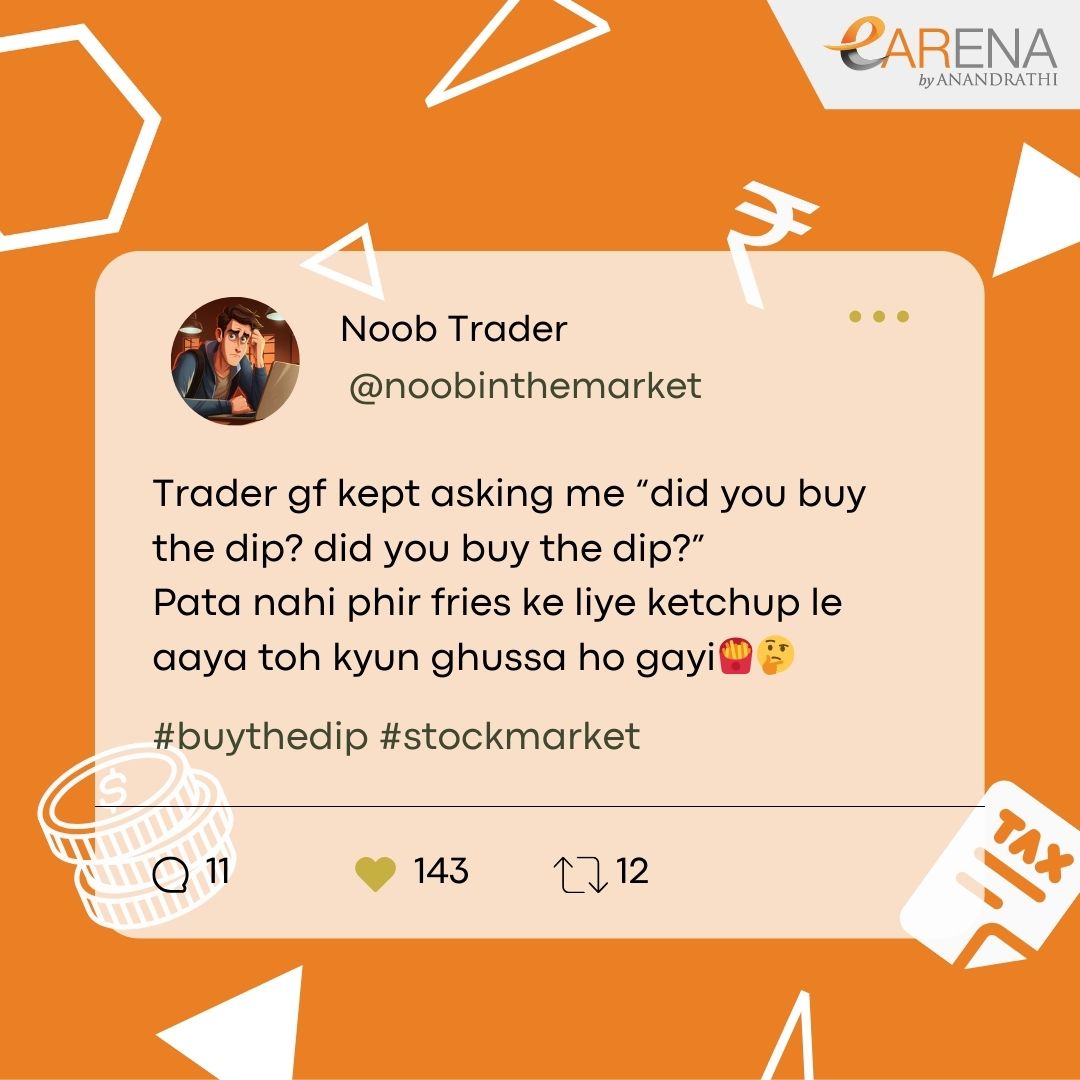 eARENAbyAR's tweet photo. Trading tweets that’ll make your week🤣🤣

#tweets #tweet #trading #trader #meme #memetweets #eARENA #eARENAbyAnandRathi #AnandRathi https://t.co/9c9ALh36ev
