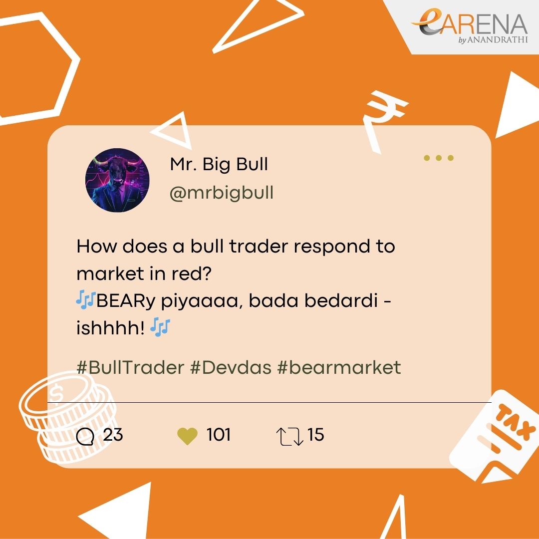 eARENAbyAR's tweet photo. Trading tweets that’ll make your week🤣🤣

#tweets #tweet #trading #trader #meme #memetweets #eARENA #eARENAbyAnandRathi #AnandRathi https://t.co/9c9ALh36ev