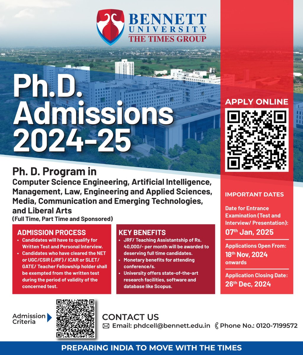 vimalbaghel's tweet photo. Opportunity for enthusiastic postgraduates/graduates as full-time/part-time/sponsored research scholar for Jan 2025 cycle in related domain to Ideate, Innovate, Incubate, research in Indian agriculture using modern technology tools (#IoT, #AI, #Blockchain) Thanks to #SCSET BU https://t.co/ZCS2d06Jqa