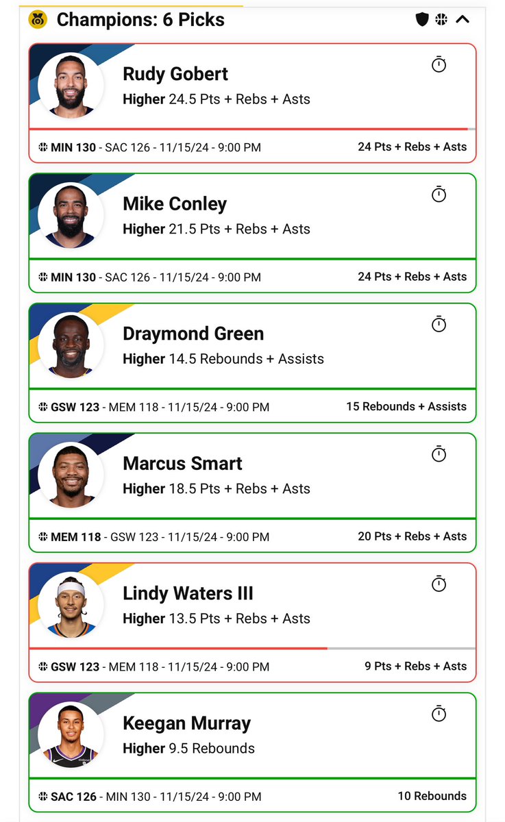 rlevm's tweet photo. @TheSharpBros @UnderdogFantasy Same issue. Usually they Refresh or Freeze a player that is questionable to return, but they didn’t in this case. https://t.co/fey3X8y58I