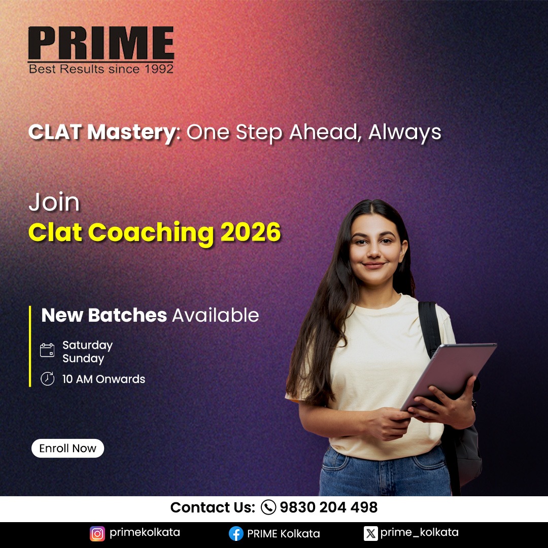 Prime_Kolkata's tweet photo. CLAT Mastery: One Step Ahead, Always
Join Clat Coaching 2026

#clat #career #primetutor #success #students #clatexam #clat2026 https://t.co/9AV9J22fpx