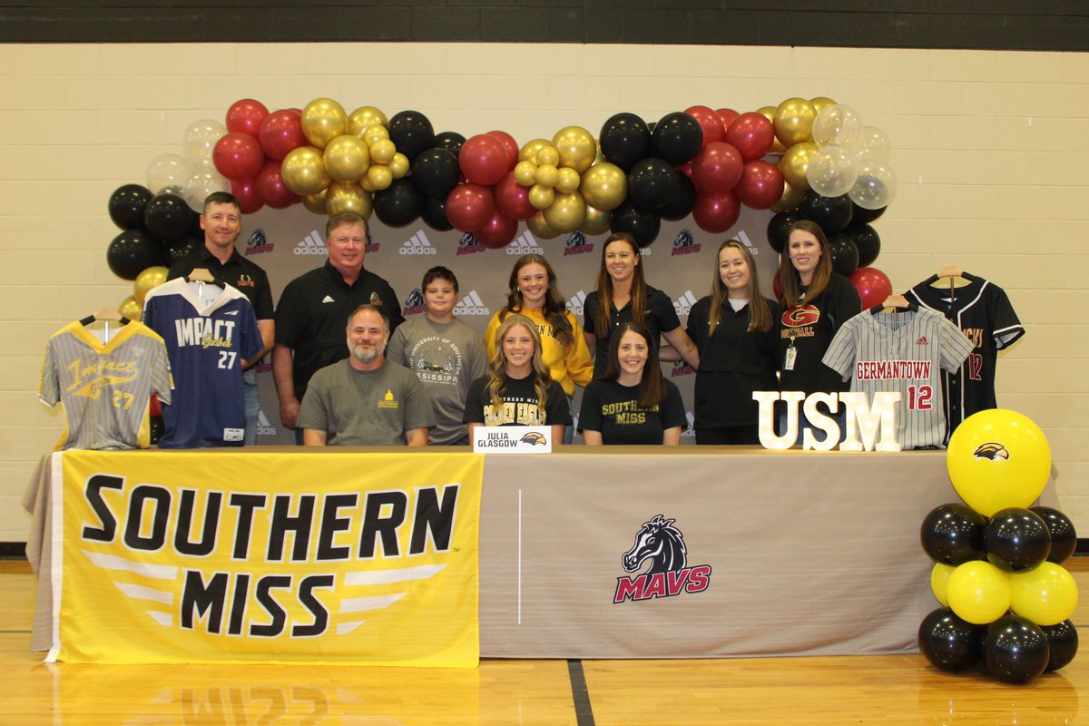 Signing day for Julia! She signed to play at Southern Miss University for the next four years and we couldn’t be happier! Julia is a role model on and off the field and we can’t wait to see what she does her senior year! 

GHS Mavericks #GoMavs