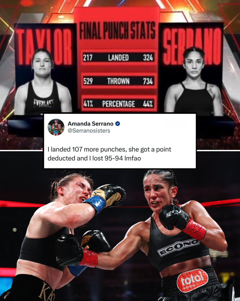 Amanda Serrano took to social media after losing to Katie Taylor via decision 👀  #PaulTyson