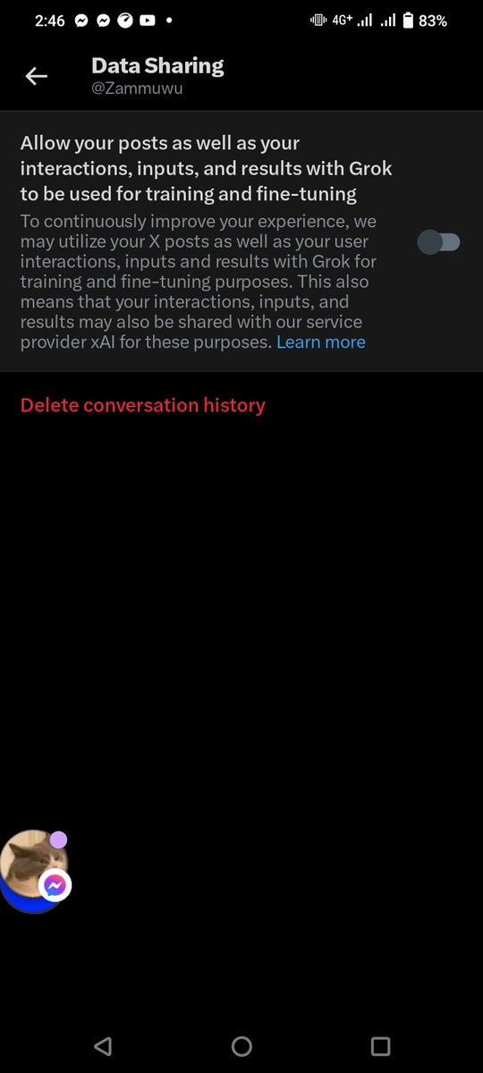 Quite a shitty move of X to turn this on by default. Y'all should check it out and turn this off :)