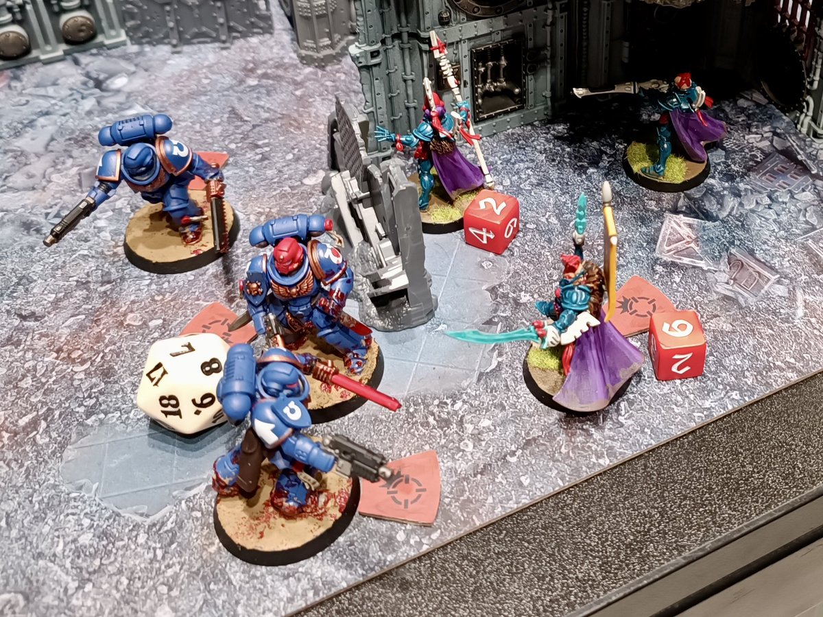 khaiell's tweet image. Some Kill Team was being played and my Eldar pirates proved to be way less mobile, then assault Space Marines. Very annoying. But the game was fun.