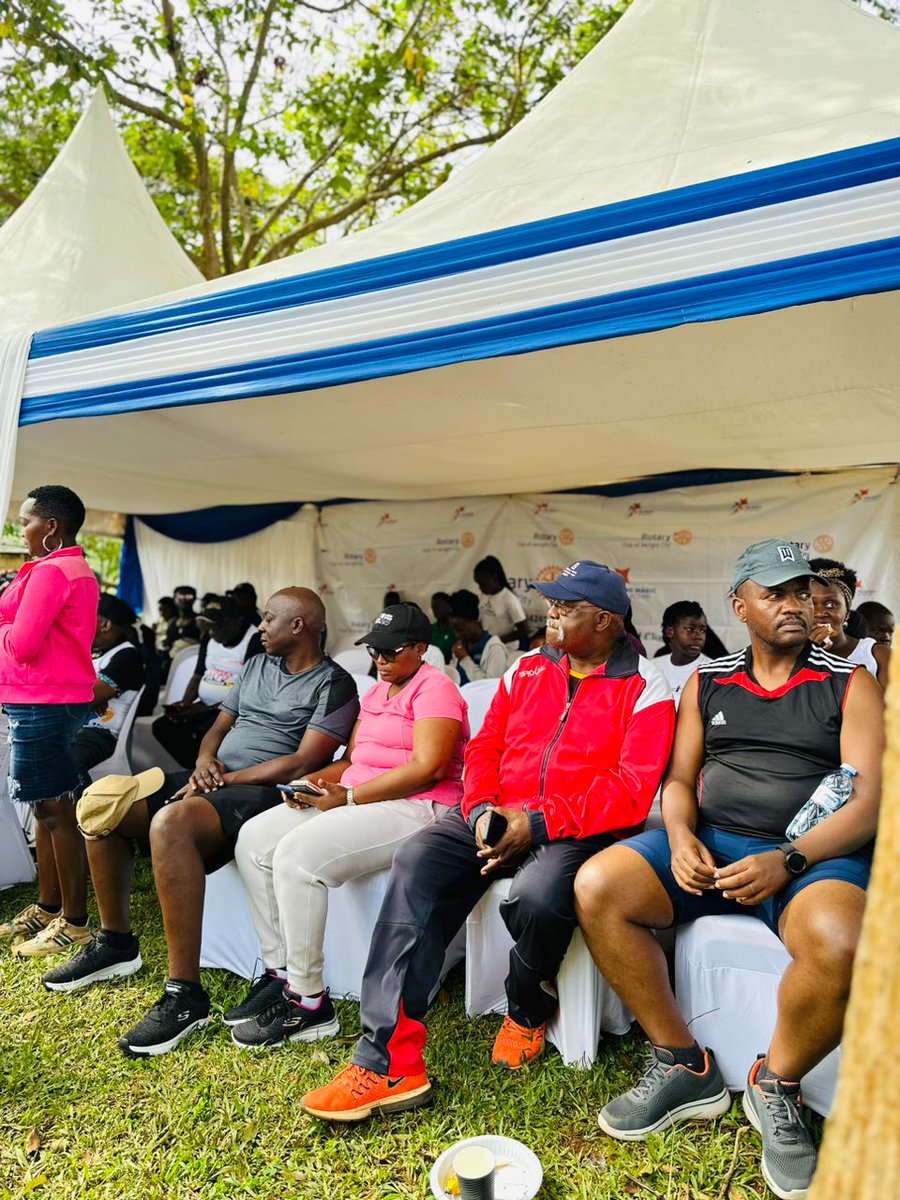 RC_AkrightCity's tweet photo. "IT'S HAPPENING NOW! In Akright, we're flagging off our #WalkingRotarians led by Shyaka & honored by PDG Ken Mugisha! Join the #MagicalSteps trek to support disabled children at Ishekye Primary School! #RotaryInAction #ServiceAboveSelf #Inclusion" https://t.co/bJh4GbH8yE