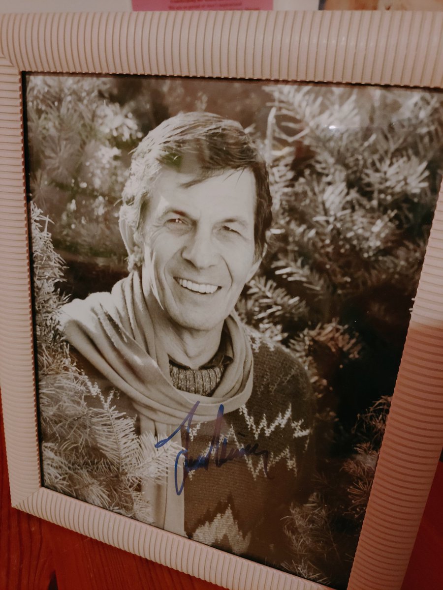 NiftyandAlex's tweet photo. Thank you @ShopLLAP for my lovely photo! I've loved Spock since I was a little girl, so this original Leonard Nimoy autograph is such a wonderful thing to own. Really happy! 😍✨💙🖖🏻#LLAP https://t.co/nZn9bqDO8k