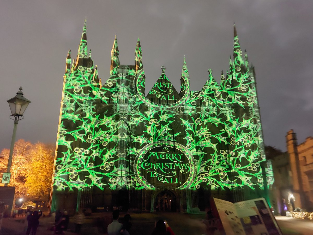 A magical light show at #PeterboroughCathedral well worth the visit.
