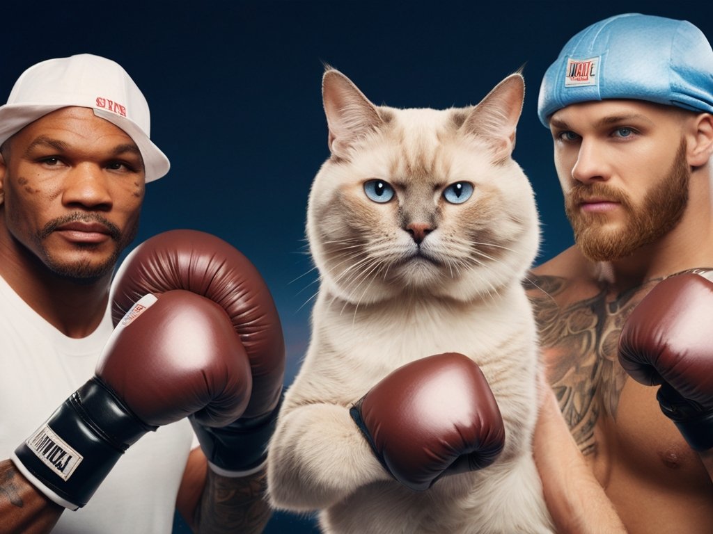 siambasedegens's tweet image. what a dodgy ai of #PaulTyson with a siemese cat 
gold lolol   think i need more work 
$siam
#crypto