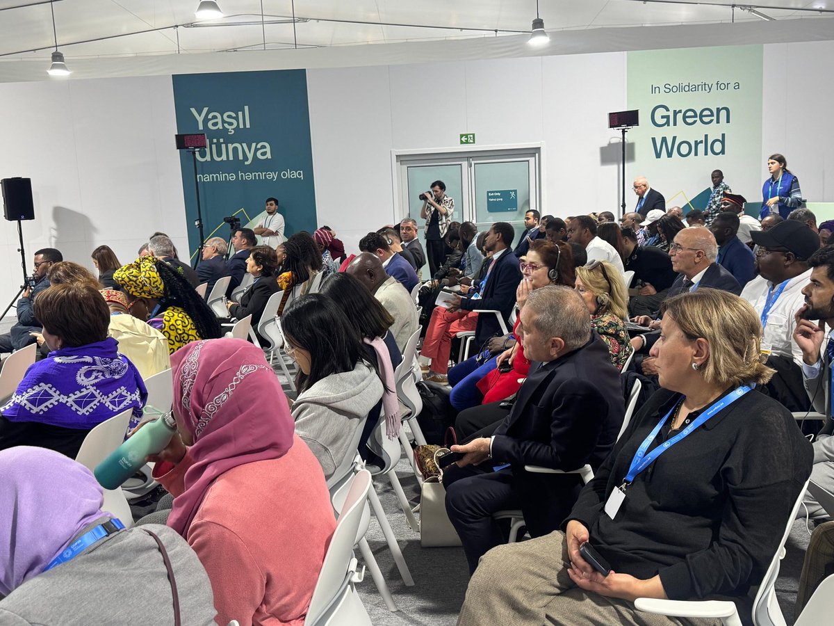 Summer_School1's tweet photo. Advancing Climate Action Through Global South-South Cooperation:The Role of NGOs

Today, the 5th day at #cop39, @mithika_mwenda  emphasized the urgent need to address the interconnected global crises—climate change,wars,pandemics,food insecurity,and economic instability.
@PACJA1 https://t.co/wcJ7mkksGo