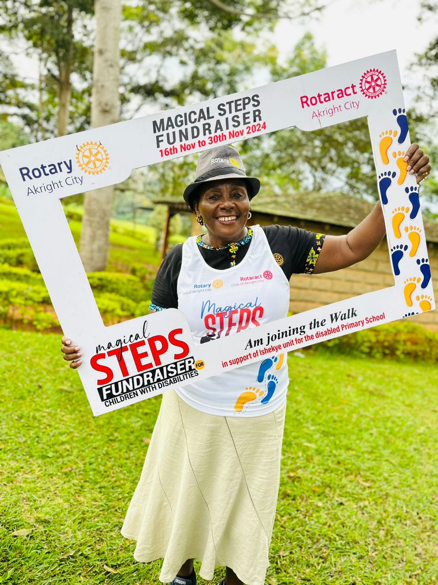 RC_AkrightCity's tweet photo. "IT'S HAPPENING NOW! In Akright, we're flagging off our #WalkingRotarians led by Shyaka & honored by PDG Ken Mugisha! Join the #MagicalSteps trek to support disabled children at Ishekye Primary School! #RotaryInAction #ServiceAboveSelf #Inclusion" https://t.co/KczJbttkDY